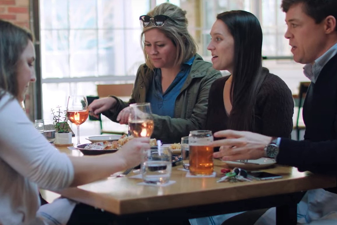 People dining in restaurant
