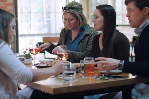 People dining in restaurant