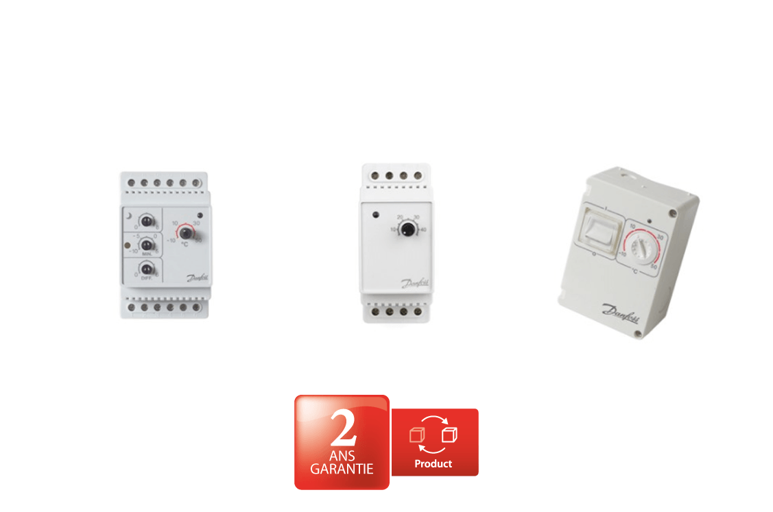 Thermostats analogiques Danfoss garantie 2 ans